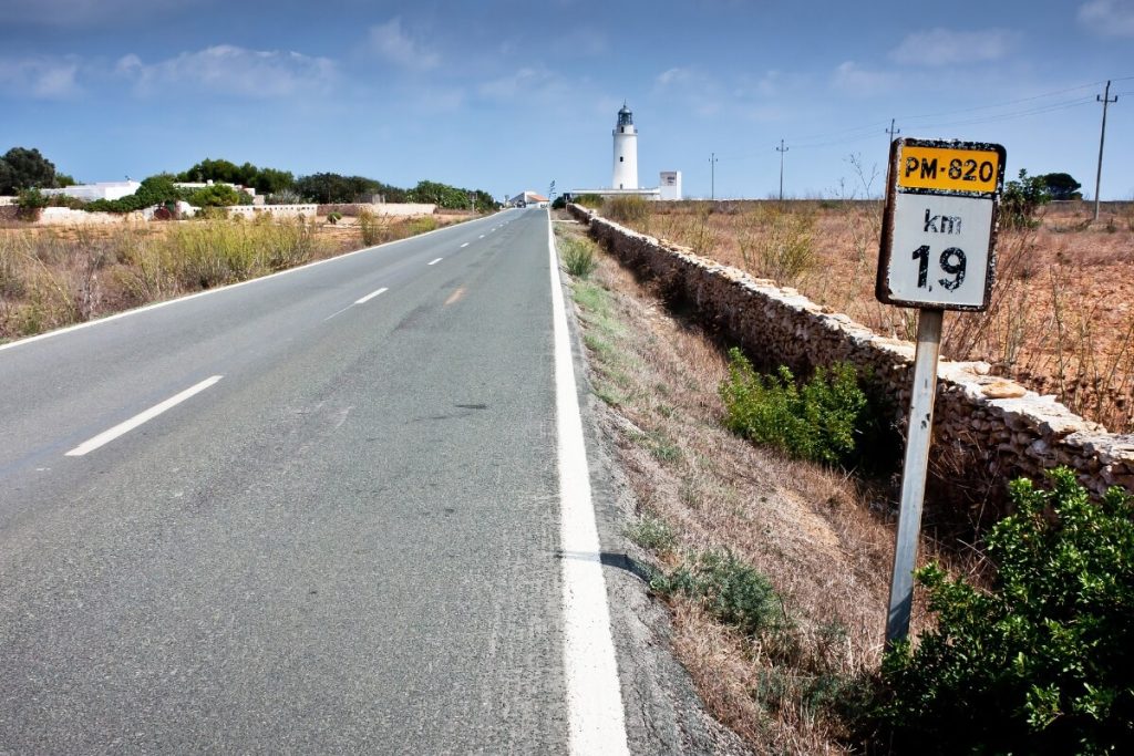 hoofdweg op formentera